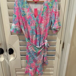Lilly Pulitzer Pink and Blue Floral Dress